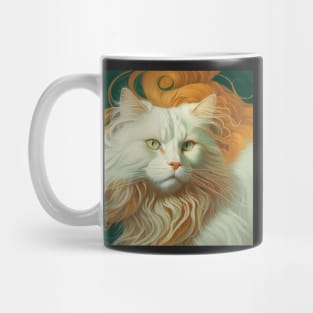 Beautiful white cat Mug